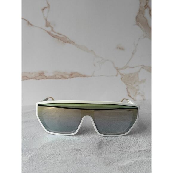 NEW Dior DiorClub M7U Shield Mask Sunglasses White Mirror